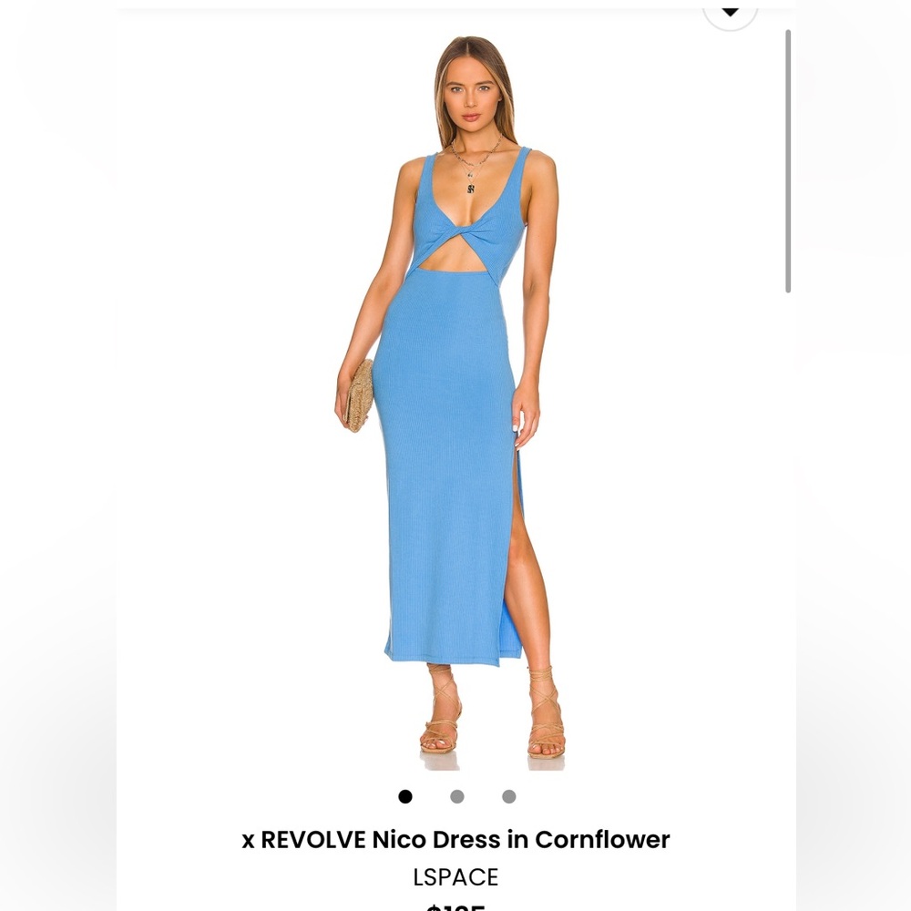 L*Space Cornflower Blue One Shoulder Dress